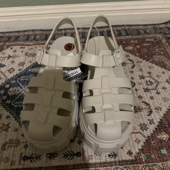 Skechers Womens Platform Wedge Sandals Chunky Block Heeled Adjustable Buckle.sz8 - Picture 4 of 8